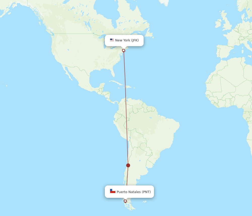 JFK-PNT flight routes