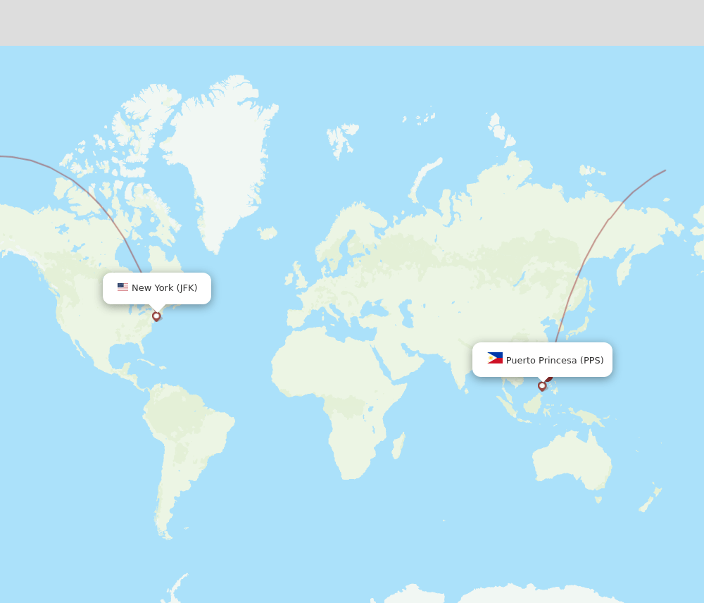 JFK-PPS flight routes