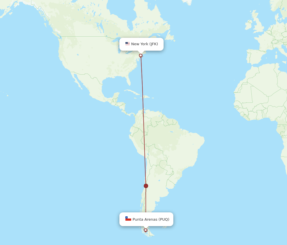 JFK-PUQ flight routes