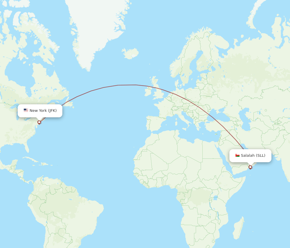 JFK-SLL flight routes
