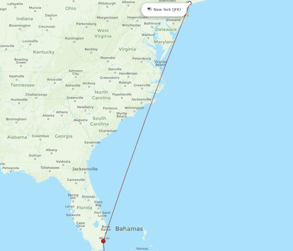 JFK-SNU flight routes