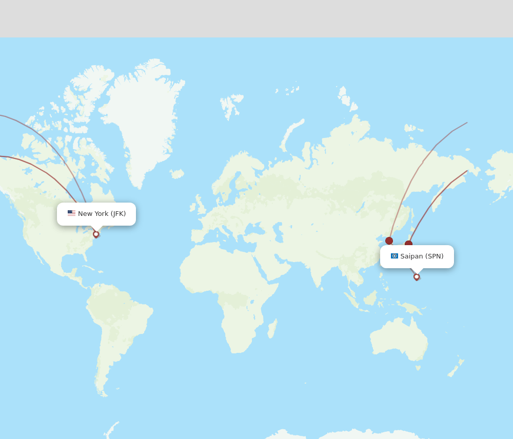 JFK-SPN flight routes