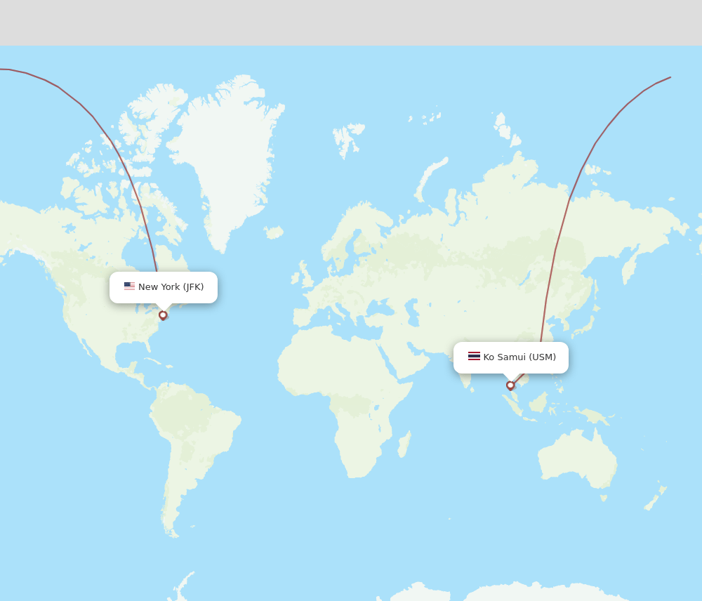 JFK-USM flight routes