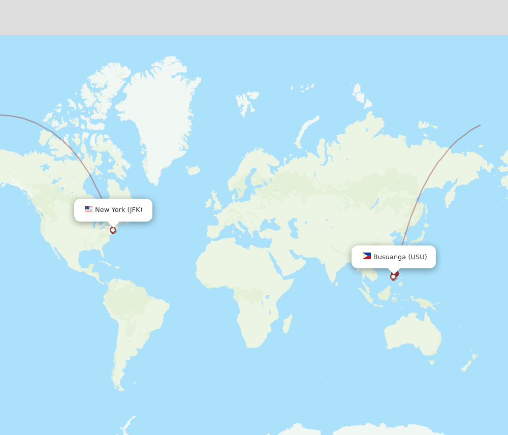 JFK-USU flight routes