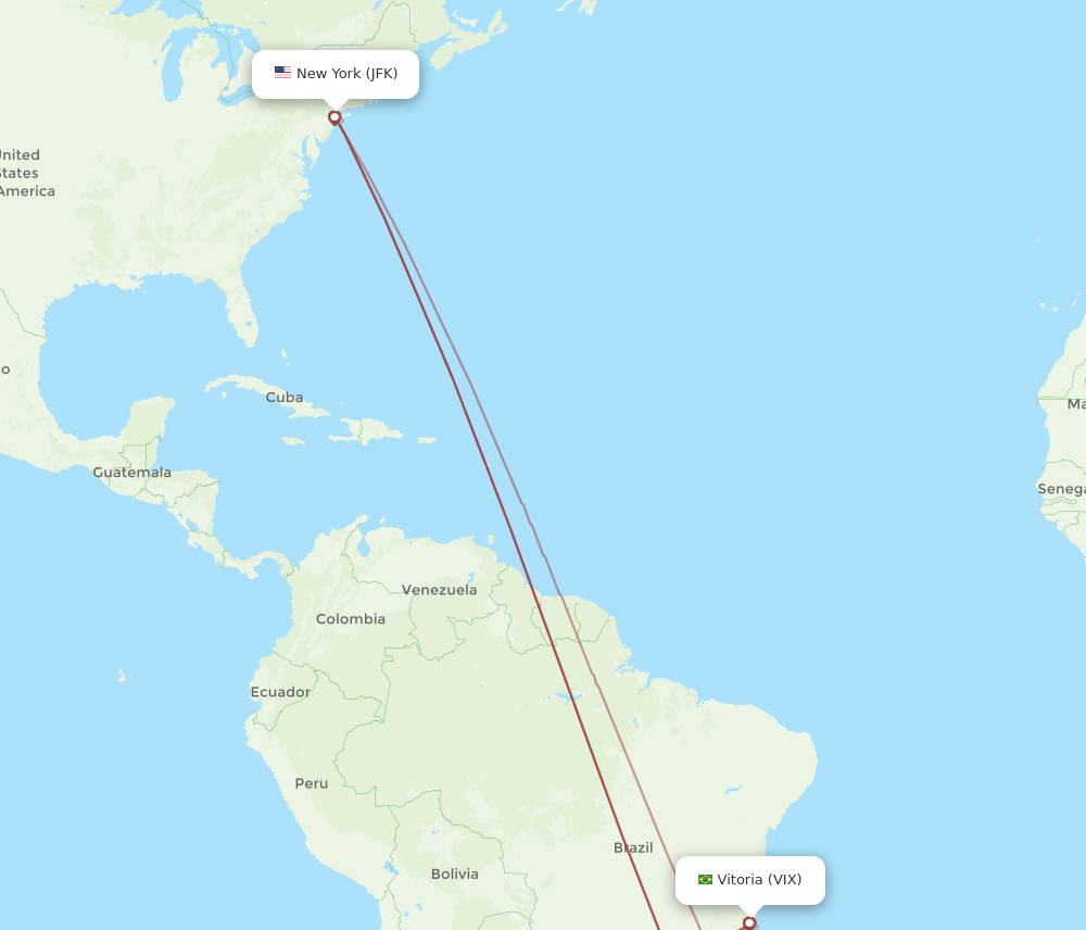 JFK-VIX flight routes