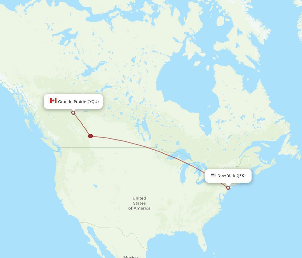 JFK-YQU flight routes