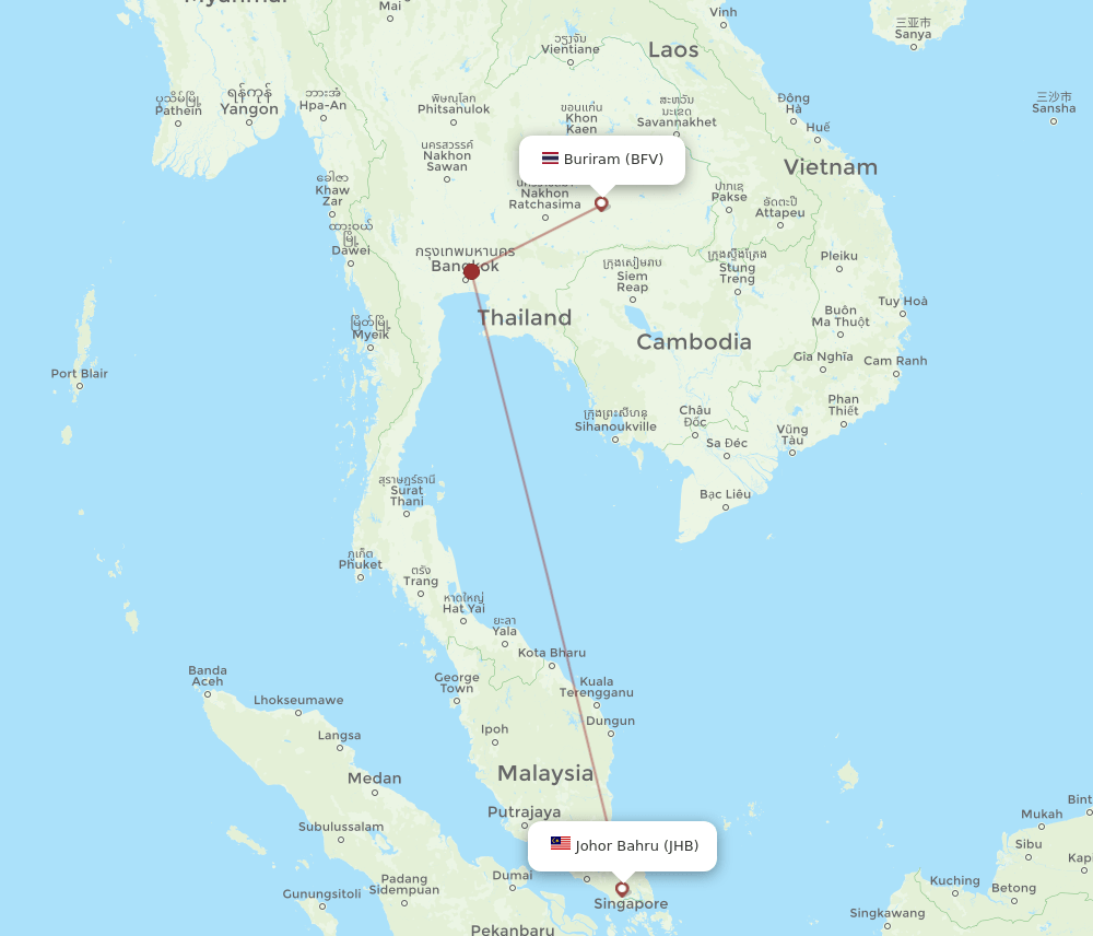 JHB-BFV flight routes
