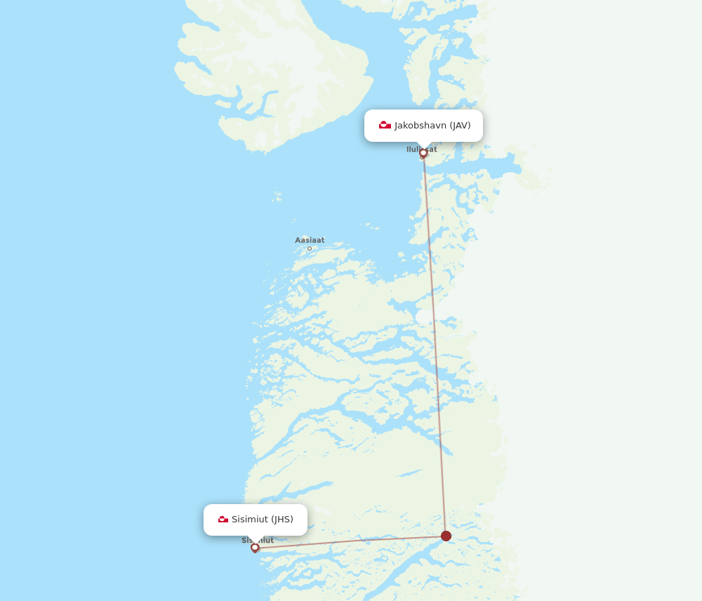 JHS-JAV flight routes