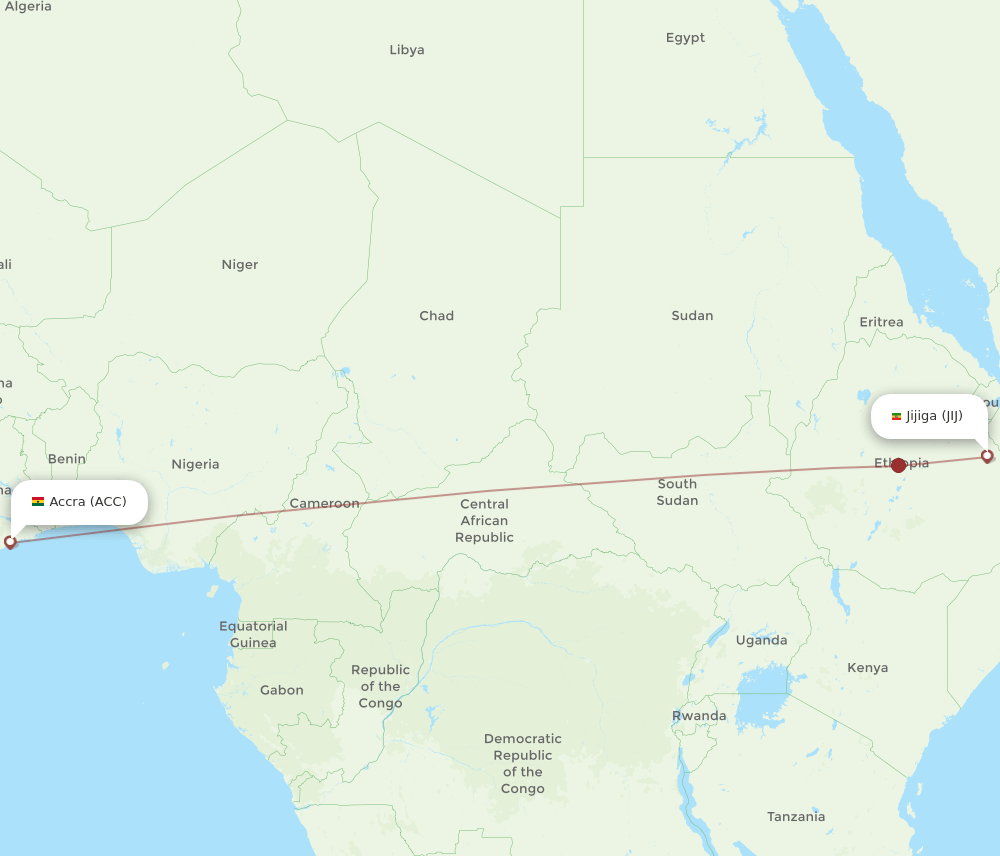 JIJ-ACC flight routes