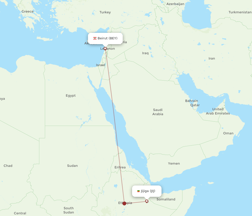 JIJ-BEY flight routes