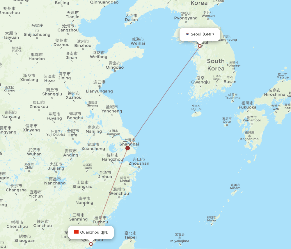 JJN-GMP flight routes