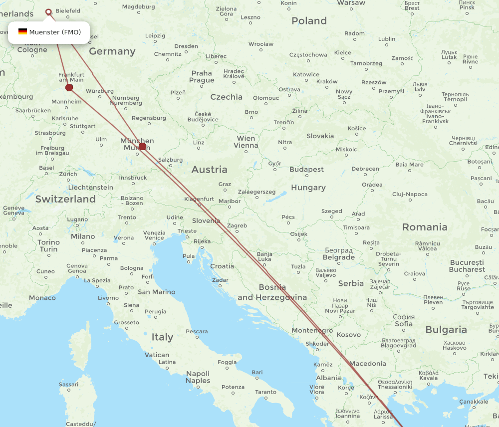 JMK-FMO flight routes
