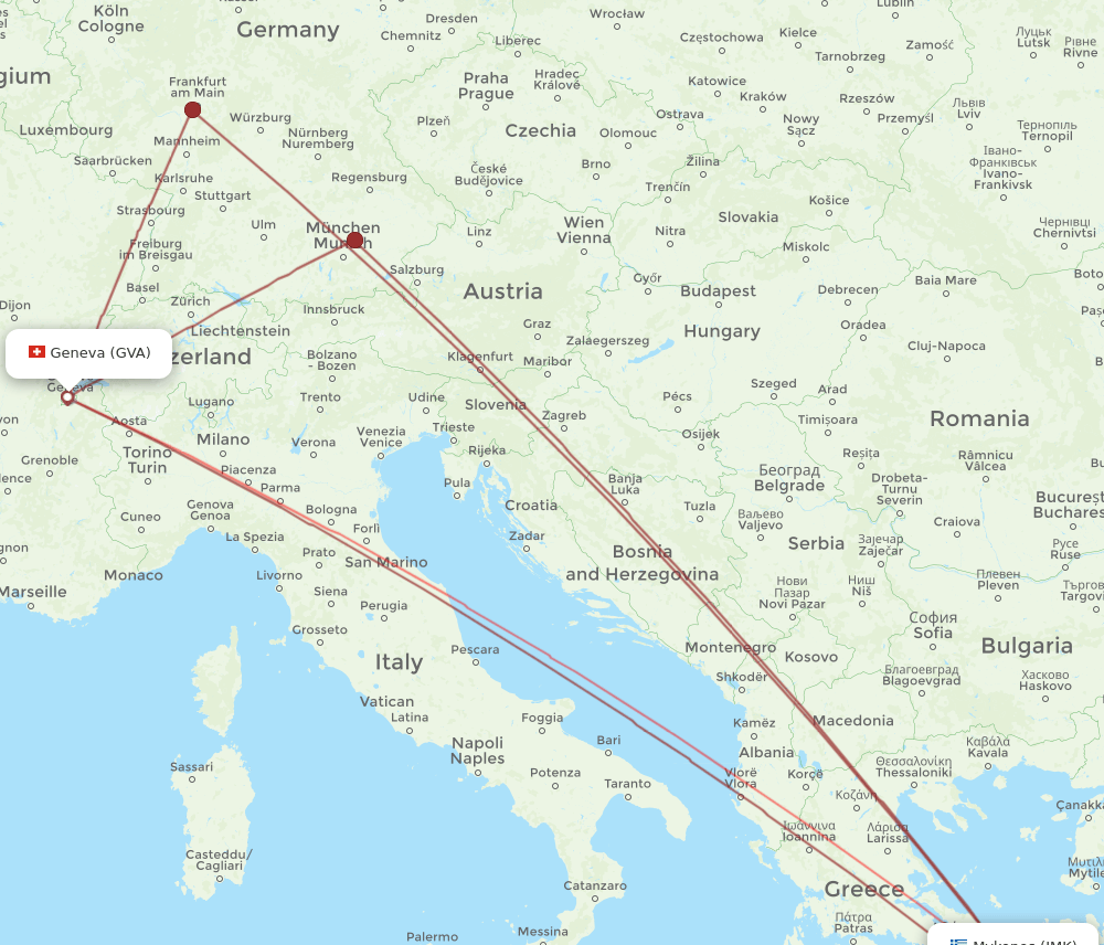 JMK-GVA flight routes