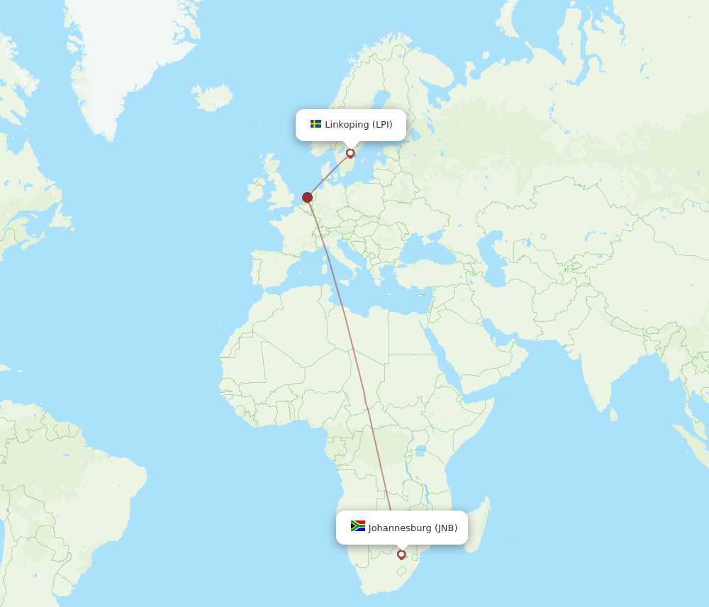 JNB-LPI flight routes