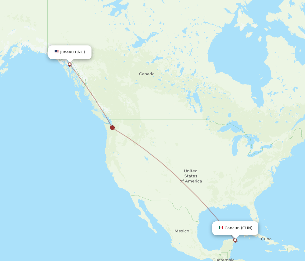 JNU-CUN flight routes