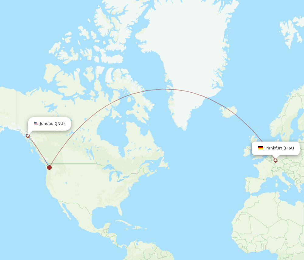 JNU-FRA flight routes