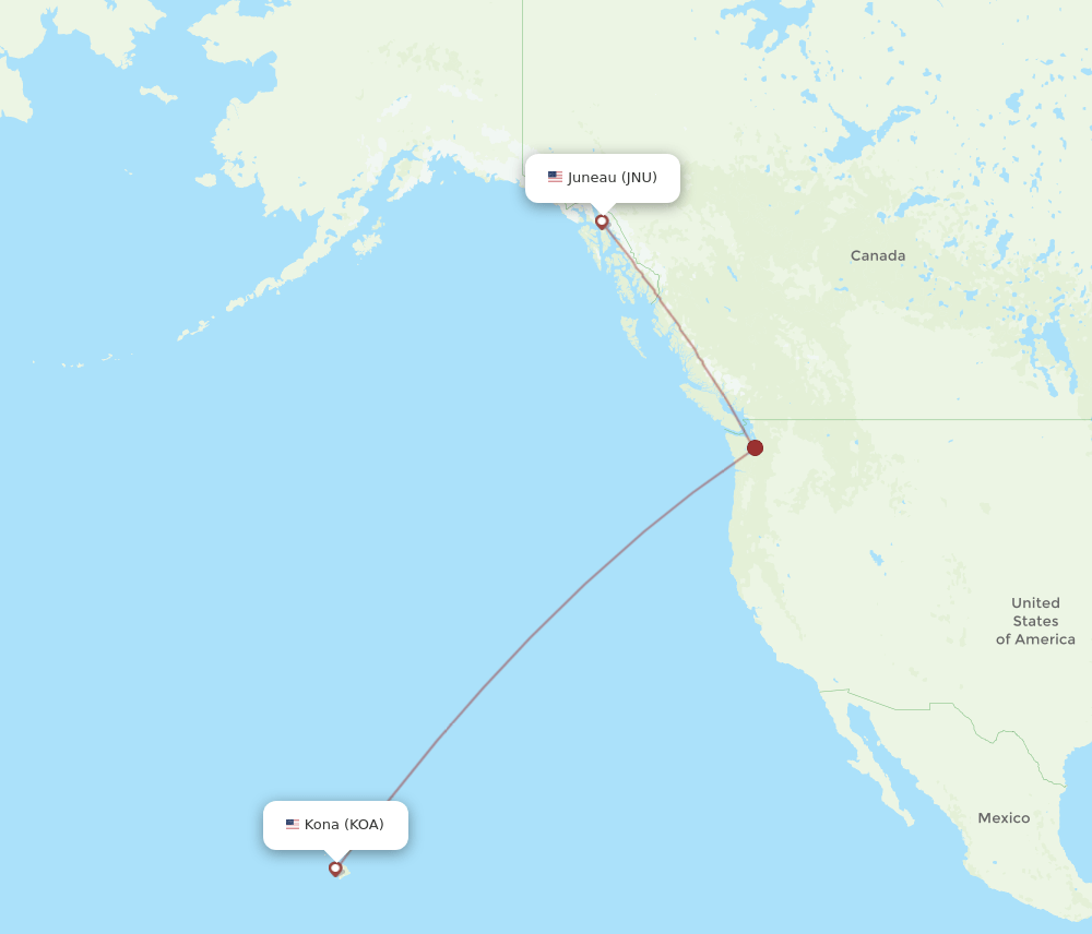 JNU-KOA flight routes