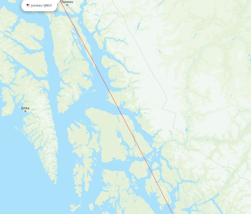 JNU to KTN flights and routes map