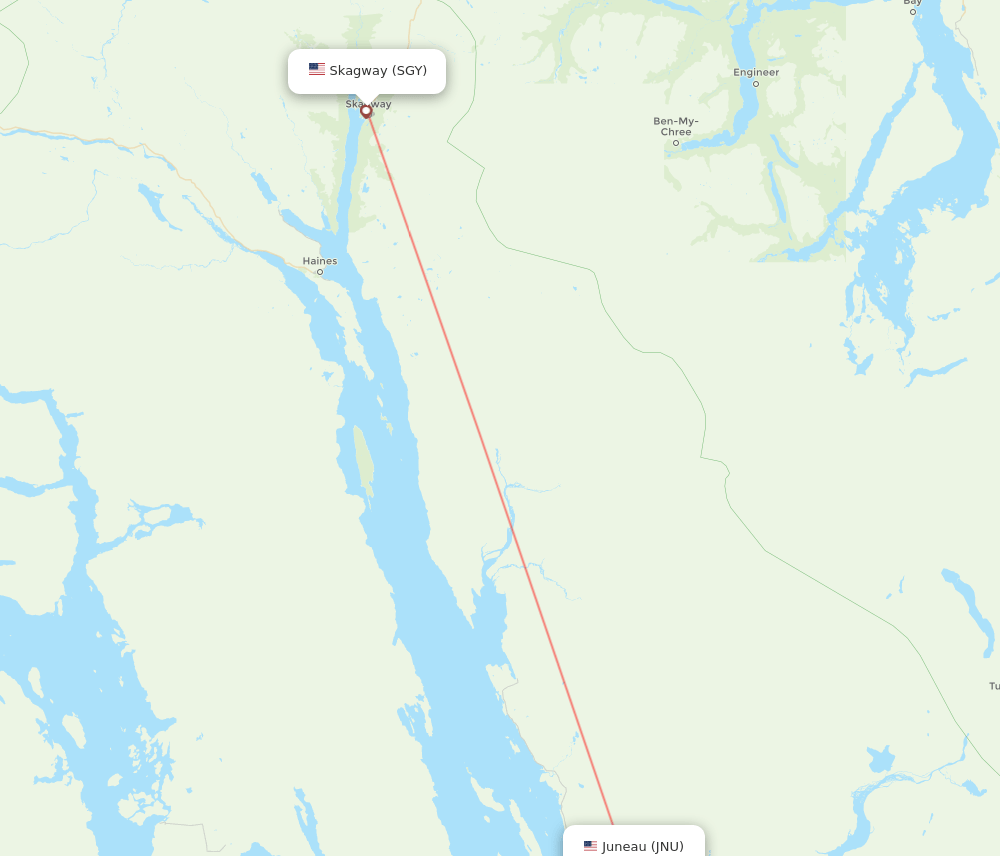 JNU-SGY flight routes