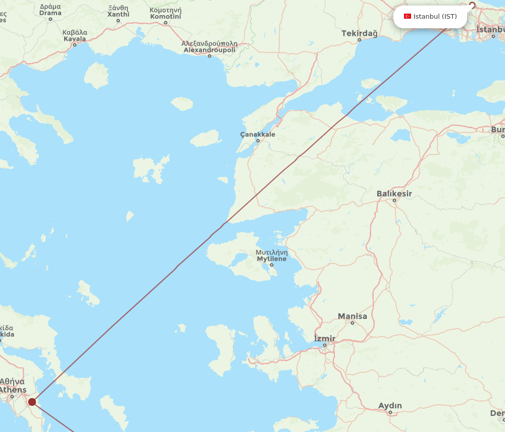 JNX-IST flight routes