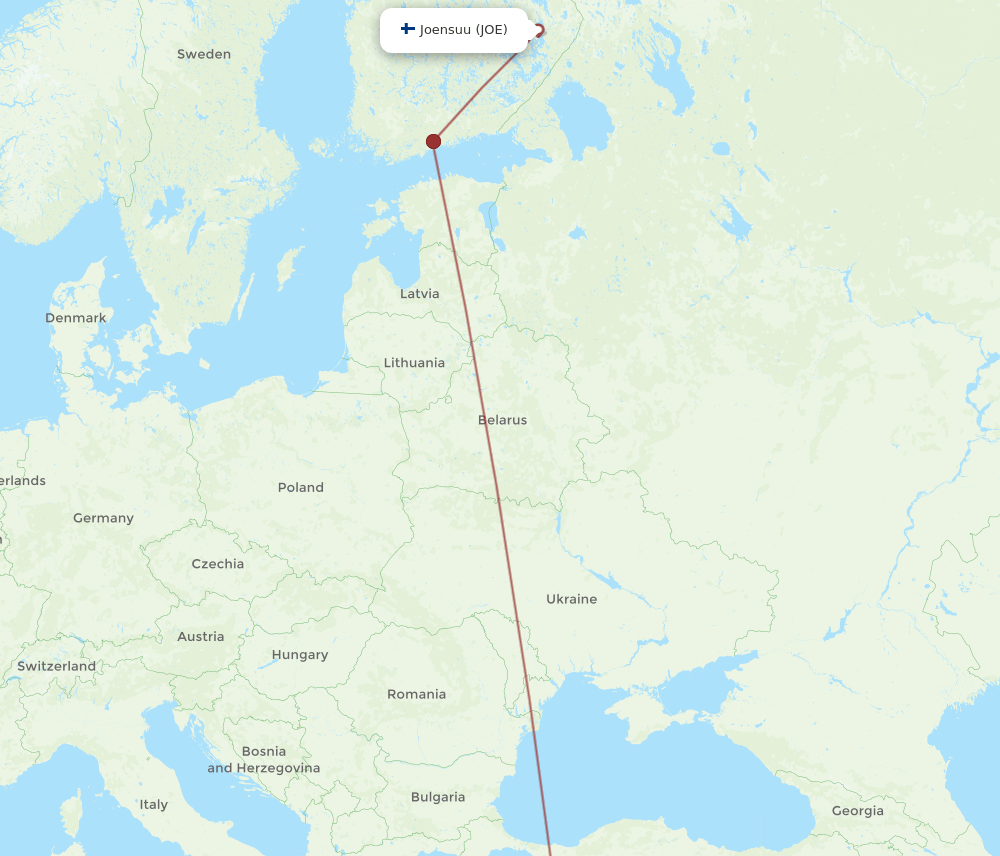 JOE-AYT flight routes