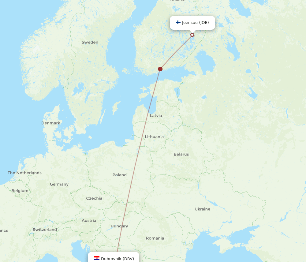 JOE-DBV flight routes