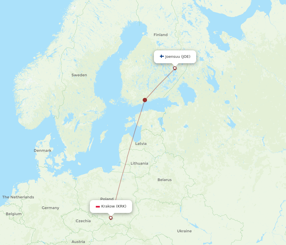 JOE-KRK flight routes