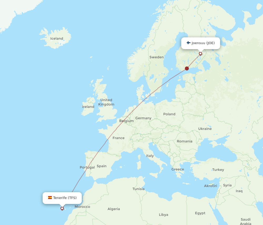 JOE-TFS flight routes