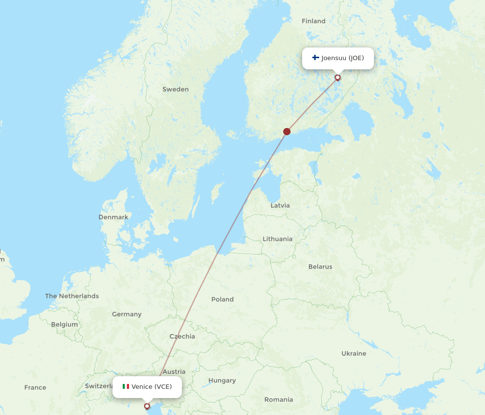 JOE-VCE flight routes