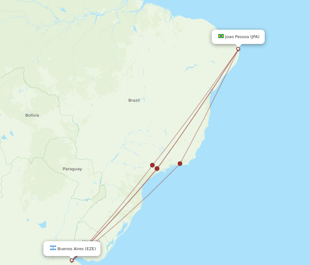 JPA-EZE flight routes
