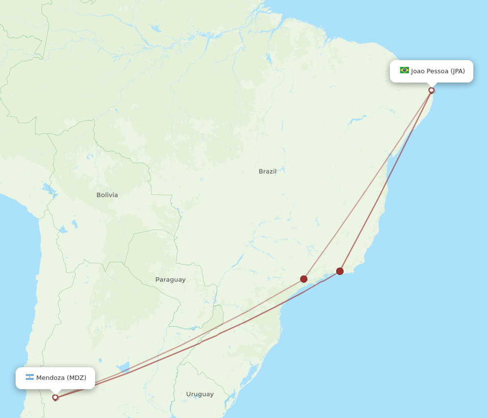 JPA-MDZ flight routes