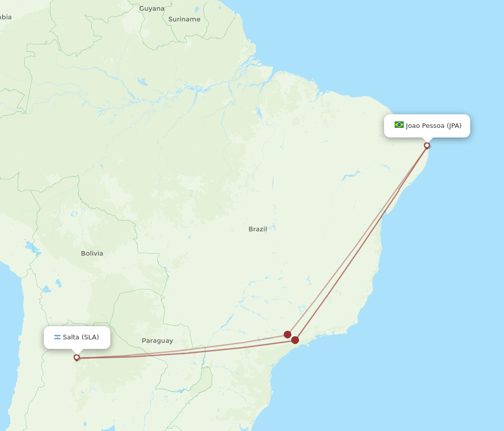 JPA-SLA flight routes