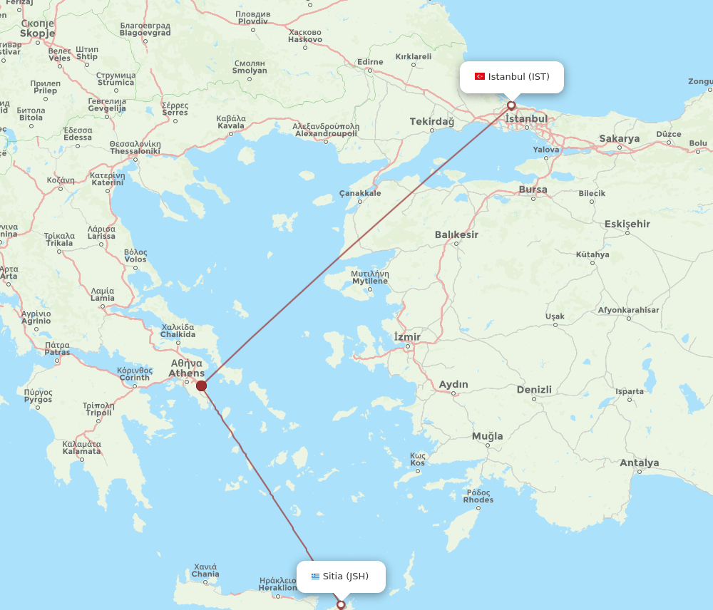 JSH-IST flight routes