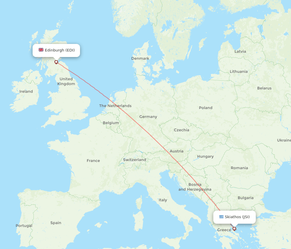 JSI to EDI flights and routes map