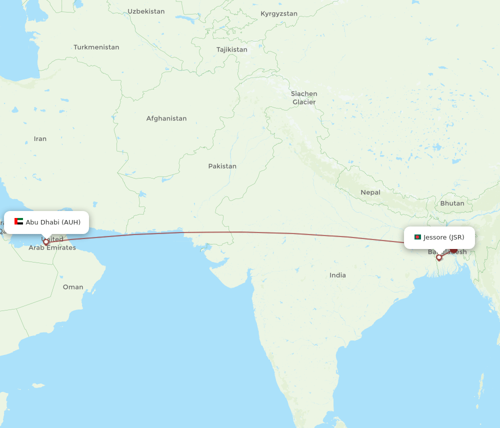 JSR-AUH flight routes