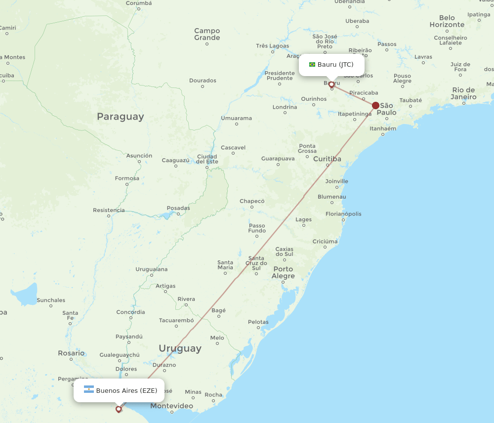 JTC-EZE flight routes