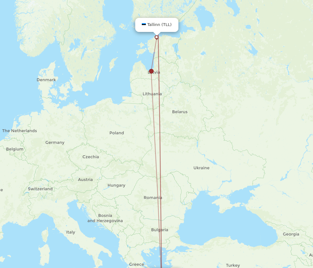 JTR-TLL flight routes