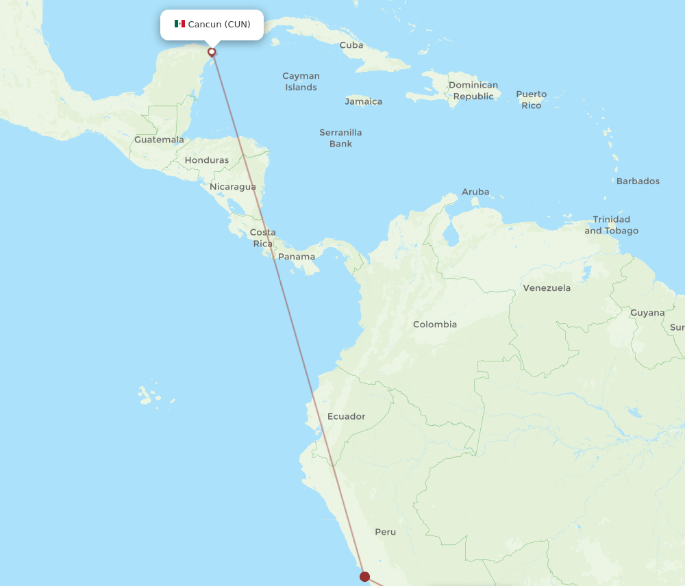 JUL-CUN flight routes