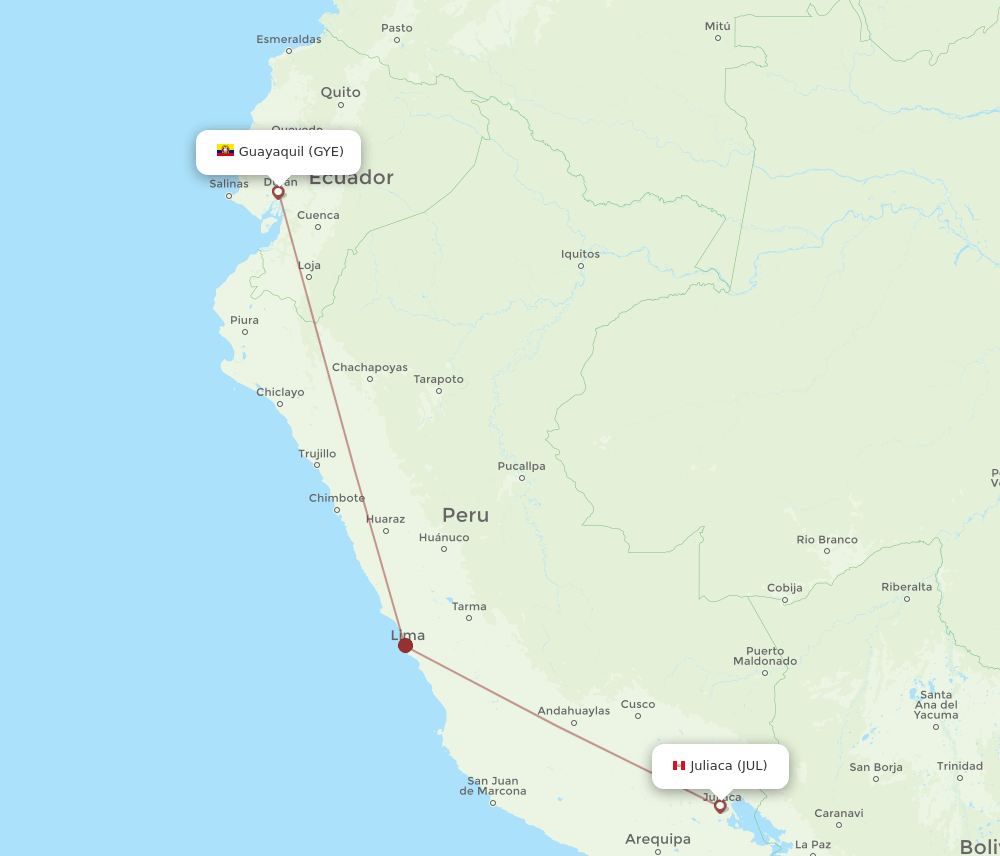 JUL-GYE flight routes