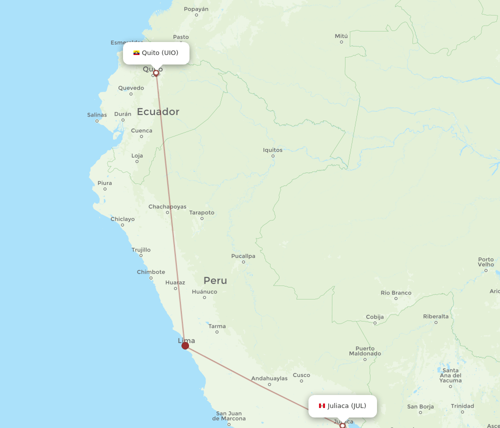 JUL-UIO flight routes