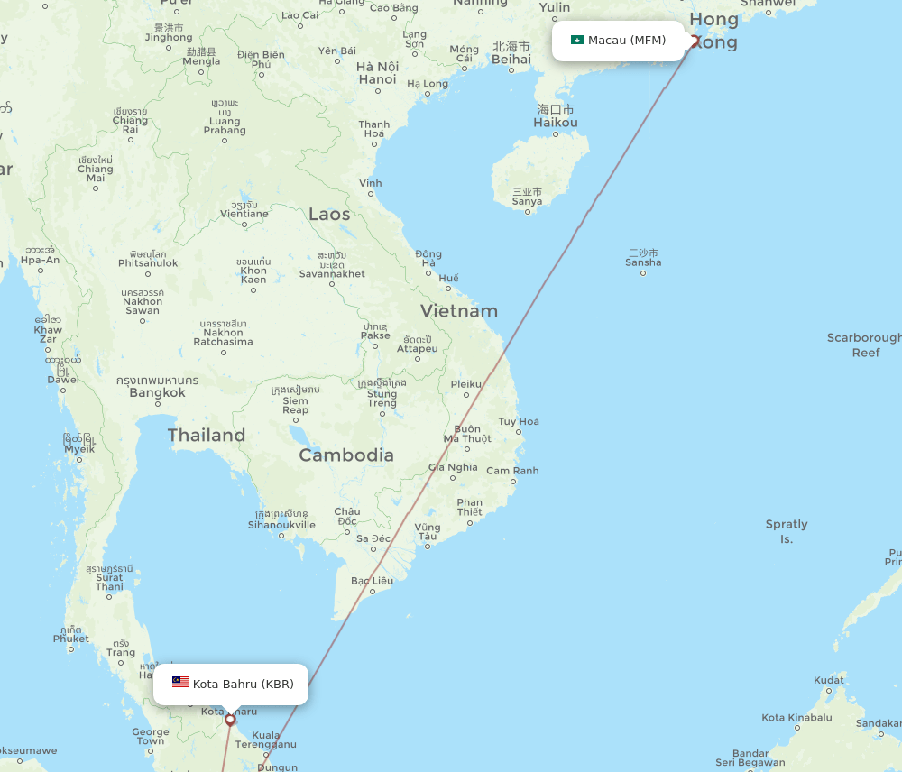KBR-MFM flight routes