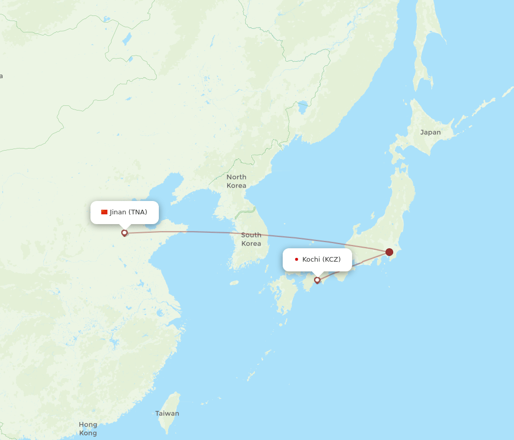 TNA to KCZ flights and routes map