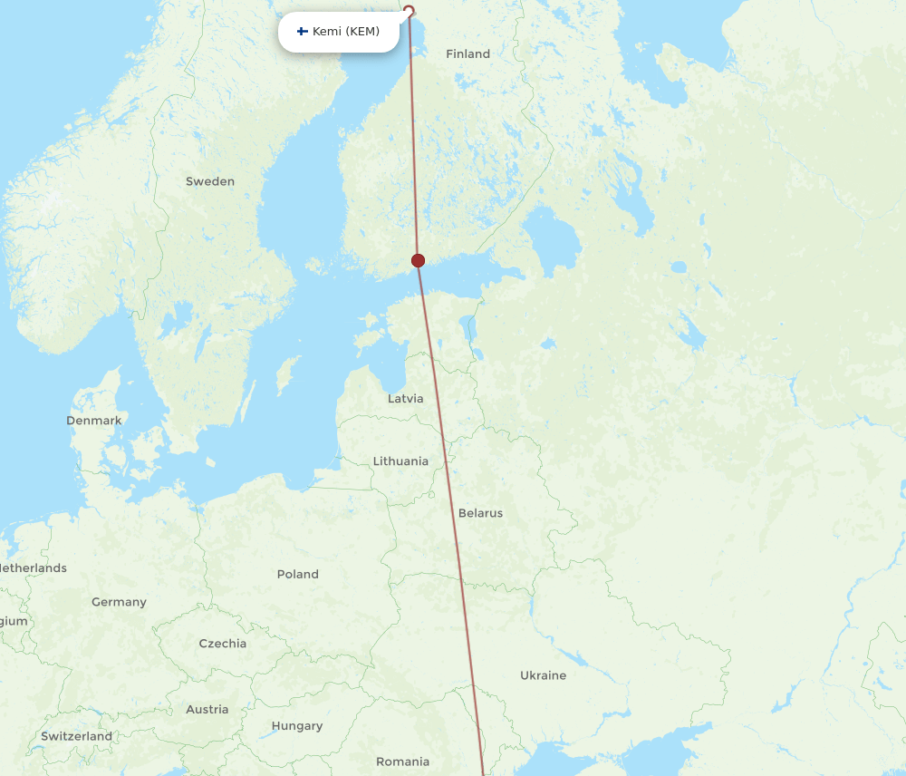 KEM to IST flights and routes map