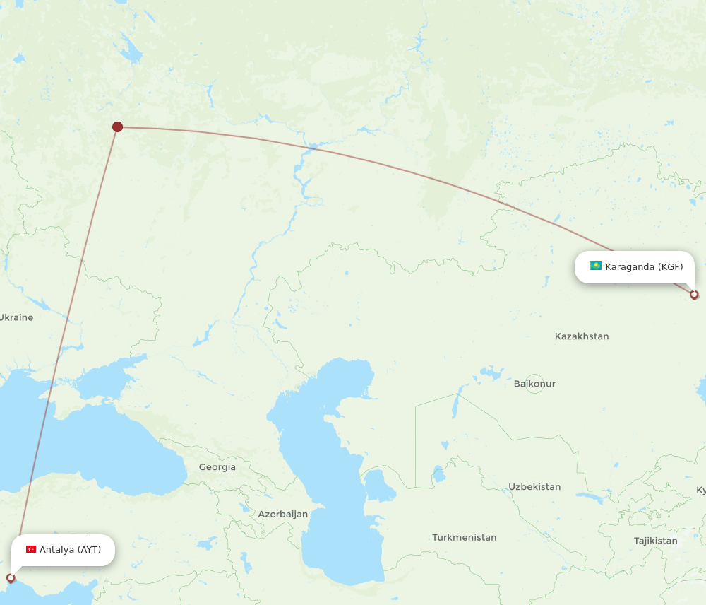 KGF-AYT flight routes