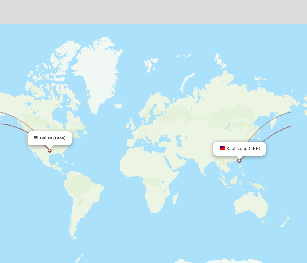 KHH-DFW flight routes