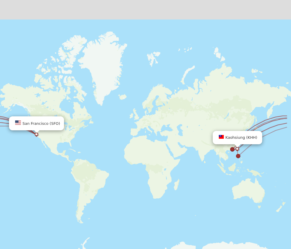 KHH-SFO flight routes