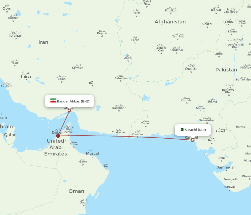 KHI-BND flight routes