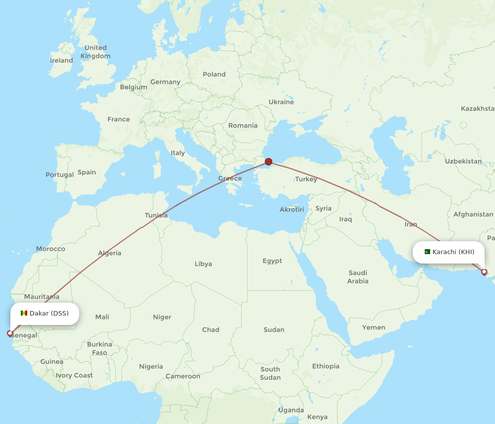 KHI-DSS flight routes