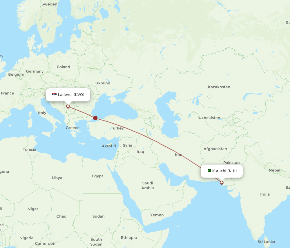 KHI-KVO flight routes