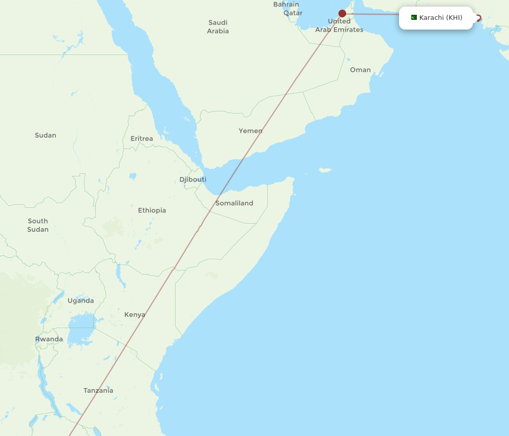 KHI-LUN flight routes